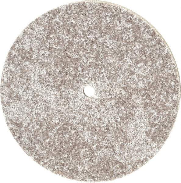 3M - 4" Diam, 1/4" Face Width, 1/4" Center Hole, Fine Grade, Aluminum Oxide Deburring Wheel - Unitized, Medium Density 5 Grade, 12,100 RPM - Eagle Tool & Supply