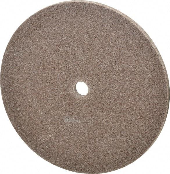 3M - 6" Diam, 1/4" Face Width, 1/2" Center Hole, Medium Grade, Aluminum Oxide Deburring Wheel - Unitized, Hard Density 7 Grade, 7,500 RPM - Eagle Tool & Supply
