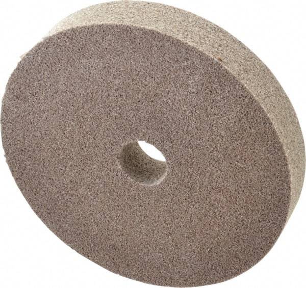 3M - 6" Diam, 1" Face Width, 1" Center Hole, Fine Grade, Aluminum Oxide Deburring Wheel - Unitized, Medium Density 5 Grade, 7,500 RPM - Eagle Tool & Supply
