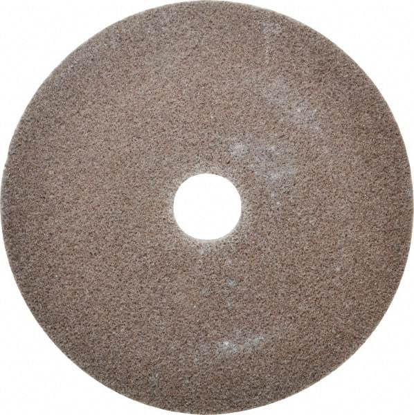 3M - 6" Diam, 1" Face Width, 1" Center Hole, Medium Grade, Aluminum Oxide Deburring Wheel - Unitized, Hard Density 7 Grade, 7,500 RPM - Eagle Tool & Supply
