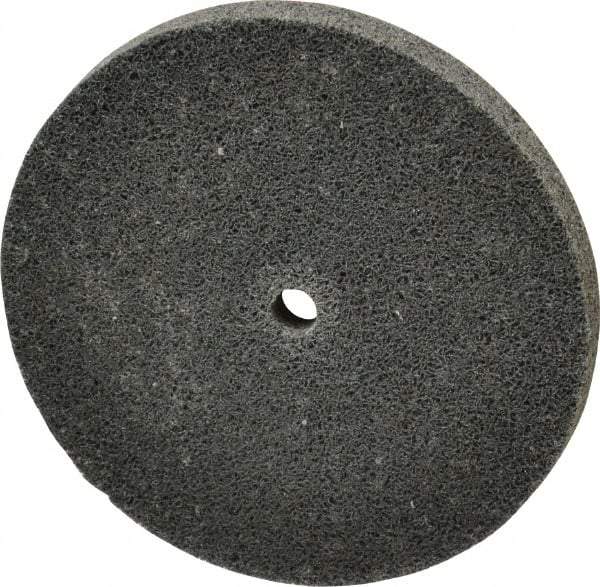 3M - 3" Diam, 1/4" Face Width, 1/4" Center Hole, Fine Grade, Silicon Carbide Deburring Wheel - Unitized, Hard Density 7 Grade, 18,100 RPM - Eagle Tool & Supply
