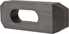 Value Collection - 5/8" Stud, Heat Treated Steel, Plain Strap Clamp - 1.772" Travel, 4" OAL x 1-1/2" Wide x 3/4" High, Black Oxide, Tapered Nose - Eagle Tool & Supply