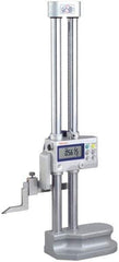 Mitutoyo - 40" Electronic Height Gage - 0.0005, 0.0002" (Switchable) Resolution, Accurate to 0.0025", LCD Display, SPC Data Output - Eagle Tool & Supply