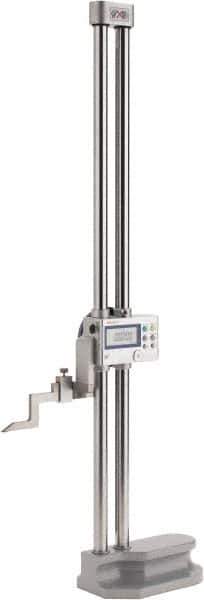 Mitutoyo - 24" Electronic Height Gage - 0.0005, 0.0002" (Switchable) Resolution, Accurate to 0.0015", LCD Display, SPC Data Output - Eagle Tool & Supply