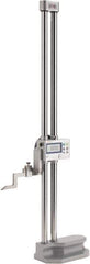 Mitutoyo - 24" Electronic Height Gage - 0.0005, 0.0002" (Switchable) Resolution, Accurate to 0.0015", LCD Display, SPC Data Output - Eagle Tool & Supply