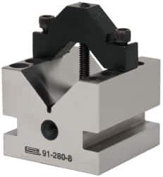 SPI - 1-3/8" Max Capacity, 90° Angle, Hardened Steel V-Block - 2-1/2" Long x 2-1/2" Wide x 2" High, Sold as Individual - Eagle Tool & Supply