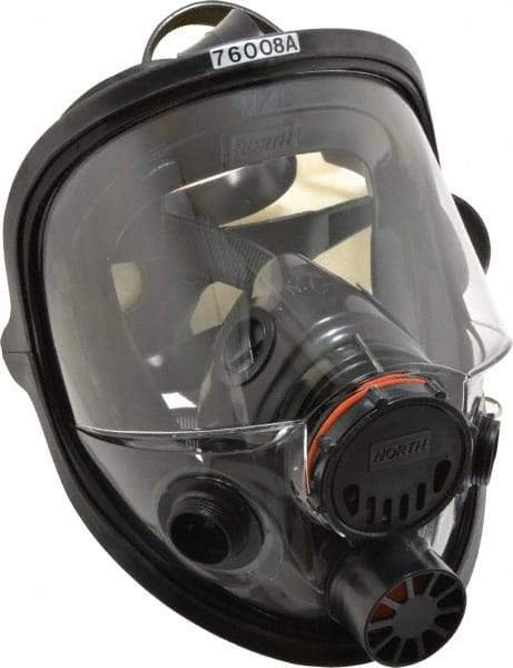 North - Series 7600, Size M/L Full Face Respirator - 5-Point Suspension, Threaded Connection - Eagle Tool & Supply