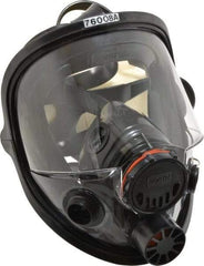 North - Series 7600, Size M/L Full Face Respirator - 5-Point Suspension, Threaded Connection - Eagle Tool & Supply