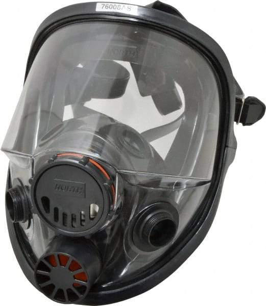 North - Series 7600, Size S Full Face Respirator - 5-Point Suspension, Threaded Connection - Eagle Tool & Supply