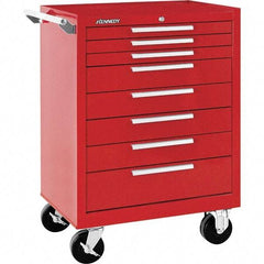 Kennedy - 8 Drawer 1,400 Lb Capacity Steel Tool Roller Cabinet - 27" Wide x 39" High x 18" Deep, Red - Eagle Tool & Supply