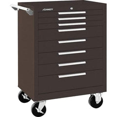 Kennedy - 8 Drawer 1,400 Lb Capacity Steel Tool Roller Cabinet - 27" Wide x 39" High x 18" Deep, Brown - Eagle Tool & Supply