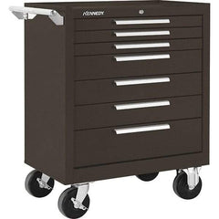 Kennedy - 7 Drawer 1,400 Lb Capacity Steel Tool Roller Cabinet - 29" Wide x 35" High x 20" Deep, Brown - Eagle Tool & Supply