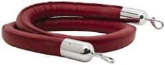 Tensator - 6' Long x 1-1/2" Wide Naugahyde Rope - Red - Eagle Tool & Supply