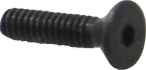 Value Collection - #2-56 UNC Hex Socket Drive, 82° Flat Screw - Alloy Steel, Black Oxide Finish, Fully Threaded, 3/8" OAL - Eagle Tool & Supply