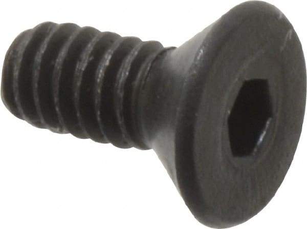 Value Collection - #3-48 UNC Hex Socket Drive, 82° Flat Screw - Alloy Steel, Black Oxide Finish, Fully Threaded, 1/4" OAL - Eagle Tool & Supply