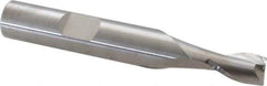 RobbJack - 9/32", 7/16" LOC, 3/8" Shank Diam, 2-1/2" OAL, 2 Flute, Solid Carbide Square End Mill - Single End, Uncoated, Spiral Flute, 30° Helix, Centercutting, Right Hand Cut, Right Hand Flute, Series T12-201 - Eagle Tool & Supply