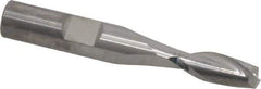 RobbJack - 19/64", 3/4" LOC, 3/8" Shank Diam, 2-1/2" OAL, 2 Flute, Solid Carbide Square End Mill - Single End, Uncoated, Spiral Flute, 30° Helix, Centercutting, Right Hand Cut, Right Hand Flute, Series T12-203 - Eagle Tool & Supply