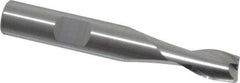 RobbJack - 5/16", 7/16" LOC, 3/8" Shank Diam, 2-1/2" OAL, 2 Flute, Solid Carbide Square End Mill - Single End, Uncoated, Spiral Flute, 30° Helix, Centercutting, Right Hand Cut, Right Hand Flute, Series T12-201 - Eagle Tool & Supply