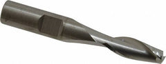 RobbJack - 5/16", 13/16" LOC, 3/8" Shank Diam, 2-1/2" OAL, 2 Flute, Solid Carbide Square End Mill - Single End, Uncoated, Spiral Flute, 30° Helix, Centercutting, Right Hand Cut, Right Hand Flute, Series T12-203 - Eagle Tool & Supply