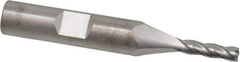 RobbJack - 5/32", 9/16" LOC, 3/8" Shank Diam, 2-1/2" OAL, 4 Flute, Solid Carbide Square End Mill - Single End, Uncoated, Spiral Flute, 30° Helix, Centercutting, Right Hand Cut, Right Hand Flute, Series T12-405 - Eagle Tool & Supply
