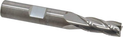 RobbJack - 5/16", 13/16" LOC, 3/8" Shank Diam, 2-1/2" OAL, 4 Flute, Solid Carbide Square End Mill - Single End, Uncoated, Spiral Flute, 30° Helix, Centercutting, Right Hand Cut, Right Hand Flute, Series T12-405 - Eagle Tool & Supply