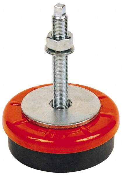 Sunnex - M20 x 1.50 Bolt Thread, 6-3/4" Long x 2-1/16" High Single Stud Mount Leveling Pad & Mount - 4,900 Max Lb Capacity, 6-1/4" Base Diam - Eagle Tool & Supply