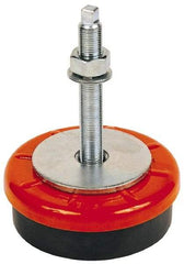 Sunnex - M20 x 1.50 Bolt Thread, 6-3/4" Long x 2-1/16" High Single Stud Mount Leveling Pad & Mount - 4,900 Max Lb Capacity, 6-1/4" Base Diam - Eagle Tool & Supply