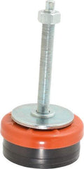 Sunnex - M12 x 1.25 Bolt Thread, 4-3/4" Long x 1-3/8" High Single Stud Mount Leveling Pad & Mount - 900 Max Lb Capacity, 3-1/8" Base Diam - Eagle Tool & Supply