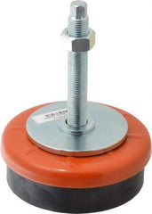 Sunnex - M16 x 1.50 Bolt Thread, 4-3/4" Long x 1-9/16" High Single Stud Mount Leveling Pad & Mount - 2,100 Max Lb Capacity, 4-3/4" Base Diam - Eagle Tool & Supply