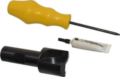 Kennametal - 1-1/4" Cut Diam, 8.64mm Max Depth of Cut, 3/4" Shank Diam, 3-1/4" OAL, Indexable Square Shoulder End Mill - SPEB 322 Inserts, Cylindrical Shank, 0° Lead Angle - Eagle Tool & Supply