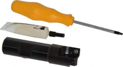 Kennametal - 7/8" Cut Diam, 7.11mm Max Depth of Cut, 3/4" Shank Diam, 3-1/4" OAL, Indexable Square Shoulder End Mill - SDEB 2615. Inserts, Cylindrical Shank, 0° Lead Angle - Eagle Tool & Supply