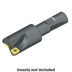Kennametal - 0.73" Cut Diam, 8.64mm Max Depth of Cut, 3/4" Shank Diam, 3.65" OAL, Indexable Square Shoulder Centercutting End Mill - SDCW 322 Inserts, Weldon Shank, 0° Lead Angle, Through Coolant - Eagle Tool & Supply