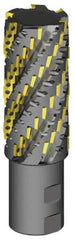 Kennametal - 2" Cut Diam, 6.12" Max Depth of Cut, 2" Shank Diam, 9.7" OAL, Indexable Square Shoulder Helical End Mill - ADKT 1545 Inserts, Weldon Shank - Eagle Tool & Supply