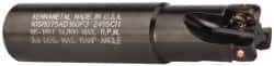 Kennametal - 3/4" Cut Diam, 0.357" Max Depth of Cut, 3/4" Shank Diam, 85.73mm OAL, Indexable Square Shoulder End Mill - AD.T 1035 Inserts, Weldon Shank, 0° Lead Angle, Through Coolant - Eagle Tool & Supply