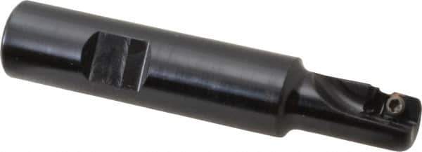 Kennametal - 1/2" Cut Diam, 9.12mm Max Depth of Cut, 5/8" Shank Diam, 82.55mm OAL, Indexable Square Shoulder End Mill - AD.T 1035 Inserts, Weldon Shank, 0° Lead Angle - Eagle Tool & Supply
