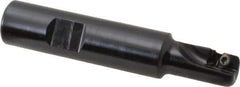 Kennametal - 1/2" Cut Diam, 9.12mm Max Depth of Cut, 5/8" Shank Diam, 82.55mm OAL, Indexable Square Shoulder End Mill - AD.T 1035 Inserts, Weldon Shank, 0° Lead Angle - Eagle Tool & Supply