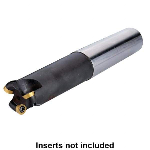 Kennametal - 0.197" Cutting Diam, 3/4" Shank Diam, 3/4" Max Depth of Cut, Straight Shank Indexable Copy End Mill - 2 Inserts, RDHX 10 Insert, KDM Toolholder, Through Coolant - Eagle Tool & Supply
