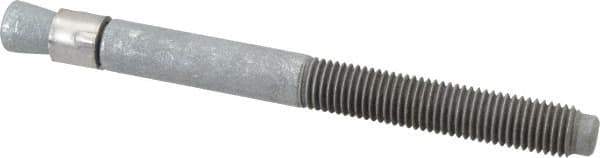 Value Collection - 3/4" Diam, 3/4" Drill, 8-1/2" OAL, 1-1/4" Min Embedment Wedge Expansion Concrete Anchor - Grade 5 Steel, Galvanized Finish, Hex Nut Head, Hex Drive, 4" Thread Length - Eagle Tool & Supply