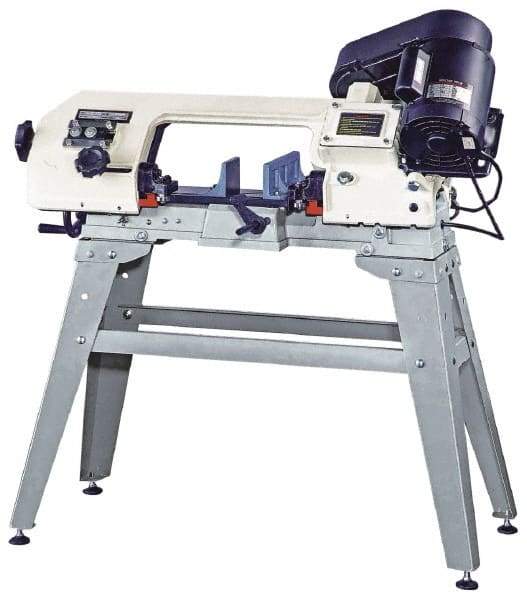 Enco - 5 x 6" Manual Combo Horizontal & Vertical Bandsaw - 1 Phase, 45° Vise Angle of Rotation, 0.33 hp, 110/220 Volts, Step Pulley Drive - Eagle Tool & Supply