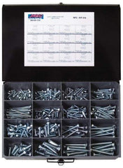 Value Collection - 384 Piece Steel Carriage Bolt - 1/4-20 to 1/2-13 Thread, Zinc Plated - Eagle Tool & Supply