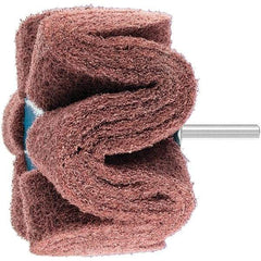 PFERD - 4" Diam x 2" Face Width, Aluminum Oxide Nonwoven Mounted Flap Wheel - 1/4" Shank Mount, 280 Grit, 6,000 Max RPM - Eagle Tool & Supply