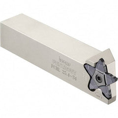 Iscar - External Thread, 0.3937" Max Depth of Cut, 1.5mm Min Groove Width, 5-1/2" OAL, Left Hand Indexable Grooving Cutoff Toolholder - 1" Shank Height x 1" Shank Width, PENTA 34.. Insert Style, PCH Toolholder Style, Series PentaCut - Eagle Tool & Supply