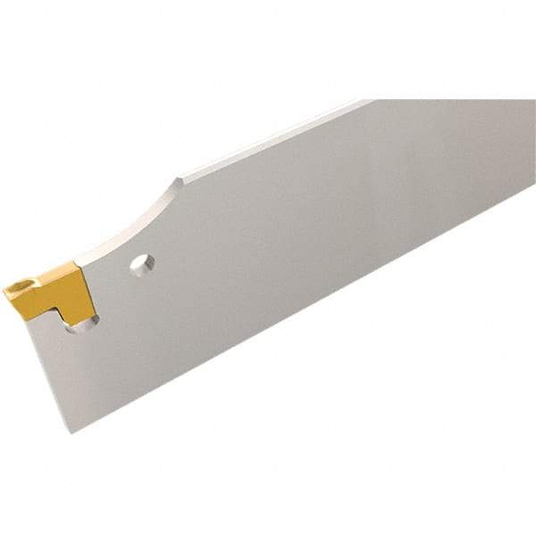 Iscar - 3/4" Blade Height, 0.51" Blade Width, 3.386" OAL, Neutral Cut, Double End Indexable Cut-Off Blade - TGFH Blade, JetHPLine, Tang-Grip Series - Eagle Tool & Supply