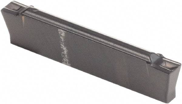 Kennametal - 0205G GMN Grade KCU25, 2.05mm Cutting Width Carbide Grooving Insert - 2mm Max Depth of Cut, Neutral, 0.2mm Corner Radius, AlTiN Finish - Eagle Tool & Supply
