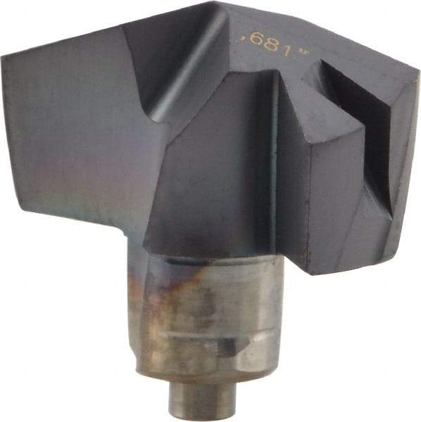 Iscar - Series ICM, 0.681" Diam Grade IC908 140° Replaceable Drill Tip - Carbide, TiAlN Finish, 17 Seat Size, Through Coolant - Eagle Tool & Supply