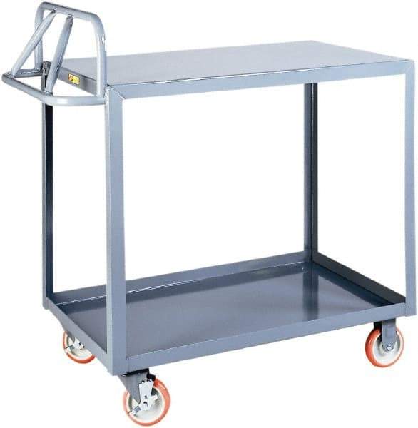 Little Giant - 1,200 Lb Capacity, 24" Wide x 53-1/2" Long x 42" High Shelf Cart - 2 Shelf, Steel - Eagle Tool & Supply