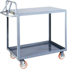 Little Giant - 1,200 Lb Capacity, 24" Wide x 53-1/2" Long x 42" High Shelf Cart - 2 Shelf, Steel - Eagle Tool & Supply
