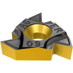 Iscar - 22ER External Right Hand 5 UN Laydown Threading Insert - Grade IC50M, Uncoated Coated Carbide, 12.7mm Inscribed Circle - Eagle Tool & Supply