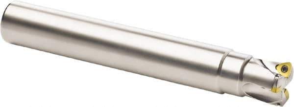 Seco - 25mm Cut Diam, 0.0276" Max Depth, 20mm Shank Diam, Cylindrical Shank Indexable High-Feed End Mill - Screw Holding Method, 218.19-100 Insert, R217.21 Toolholder, Through Coolant - Eagle Tool & Supply