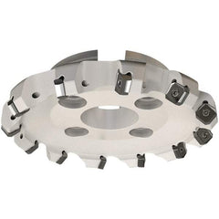 Iscar - 174.8mm Cut Diam, 50.8mm Arbor Hole, 7.15mm Max Depth of Cut, 45° Indexable Chamfer & Angle Face Mill - 10 Inserts, S845 SX.U 16.. Insert, Right Hand Cut, 10 Flutes, Through Coolant, Series Helido - Eagle Tool & Supply